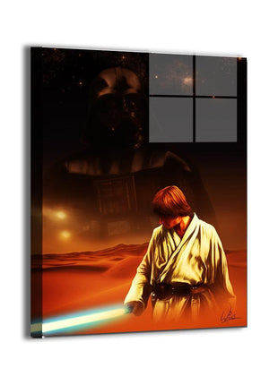 Luke Skywalker Darth Vader Star Wars Art | Acrylic, Metal & Canvas - Snapping Turtle Gallery