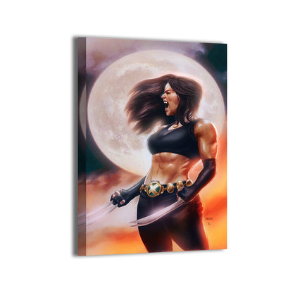 Lunar Fury Wall Art Canvas Print – X-23 Marvel X-Men by Ryan Pasibe and Marvin Tabacon