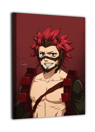 Kirishima Red Riot Wall Art | HD Acrylic, Canvas, Metal Prints, Eijiro Kirishima Red Riot My Hero Academia wall art. 3mm Acrylic, Dye-Sub Metal & Gloss Canvas. Ready to hang. Buy 3 Get 1 FREE!, [-Snapping Turtle Gallery
