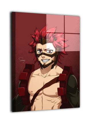 Kirishima Red Riot Wall Art | HD Acrylic, Canvas, Metal Prints, Eijiro Kirishima Red Riot My Hero Academia wall art. 3mm Acrylic, Dye-Sub Metal & Gloss Canvas. Ready to hang. Buy 3 Get 1 FREE!, [-Snapping Turtle Gallery