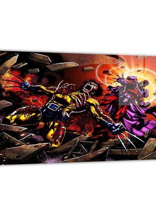 Magneto Wolverine Art | Acrylic, Metal & Canvas - Snapping Turtle Gallery
