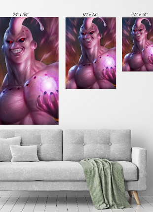 Majin Buu Wall Art | Dragon Ball Z Acrylic, Metal & Canvas Print - Snapping Turtle Gallery