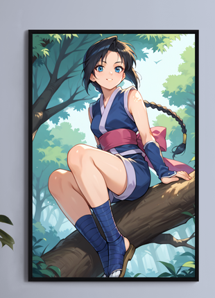 Makimachi Misao Wall Art | Rurouni Kenshin Fan Art | Snapping Turtle Gallery - Snapping Turtle Gallery