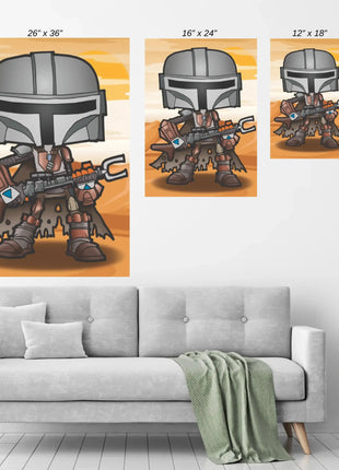Mandalorian Wall Art | Star Wars Ultra-HD Acrylic Metal & Canvas Print - Snapping Turtle Gallery