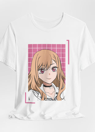 Marin Pink Grid Shirt | My Dress-Up Darling Fan Art | Snapping Turtle Gallery [variant_option1] Print, Premium Wall Art by Snapping Turtle Gallery