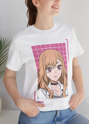 Marin Pink Grid Shirt | My Dress-Up Darling Fan Art | Snapping Turtle Gallery [variant_option1] Print, Premium Wall Art by Snapping Turtle Gallery
