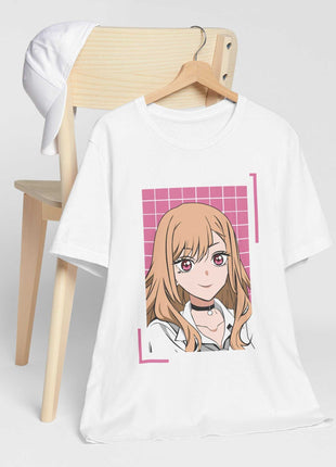 Marin Pink Grid Shirt | My Dress-Up Darling Fan Art | Snapping Turtle Gallery [variant_option1] Print, Premium Wall Art by Snapping Turtle Gallery