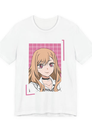 Marin Pink Grid Shirt | My Dress-Up Darling Fan Art | Snapping Turtle Gallery [variant_option1] Print, Premium Wall Art by Snapping Turtle Gallery
