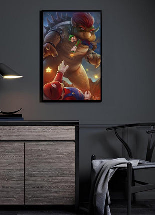 Mario & Bowser Wall Art | Nintendo HD Acrylic, Metal & Canvas Print - Snapping Turtle Gallery