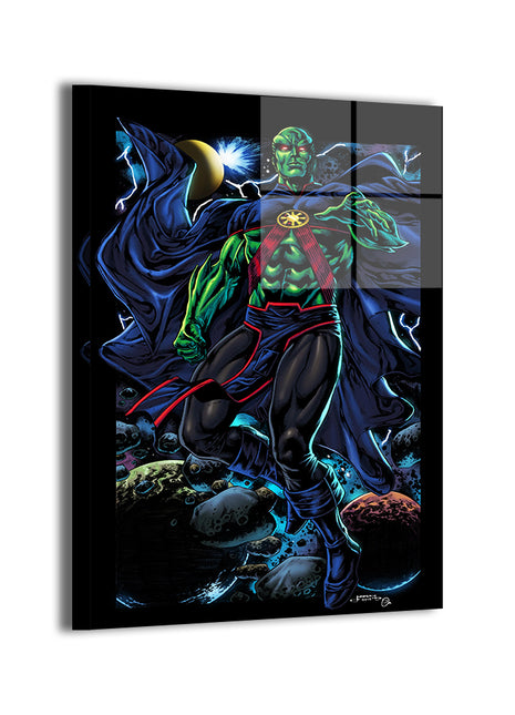 Martian Manhunter Art | Acrylic, Metal & Canvas - Snapping Turtle Gallery