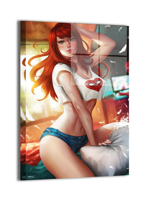 Mary Jane Watson Wall Art | Spider-Man Acrylic, Metal & Canvas Print - Snapping Turtle Gallery