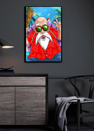Master Roshi Wall Art | Dragon Ball HD Acrylic, Metal & Canvas Print - Snapping Turtle Gallery