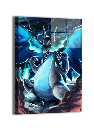 Mega Charizard X Wall Art | Pokémon Fan Art | Snapping Turtle Gallery - Snapping Turtle Gallery