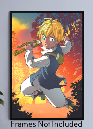 Meliodas Art | Acrylic, Metal & Canvas - Snapping Turtle Gallery