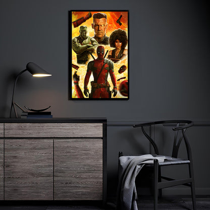 Merc with a Crew Wall Art Room Mockup – Deadpool by Marvin Tabacon