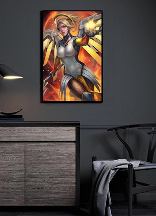 Mercy Wall Art | Overwatch Acrylic, Metal & Canvas Print - Snapping Turtle Gallery
