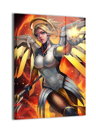 Mercy Wall Art | Overwatch Acrylic, Metal & Canvas Print - Snapping Turtle Gallery