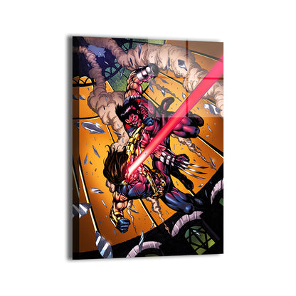 Cyclops and Wolverine by Verry Woong and Splash Colors; modern metallic sheen, ready to hang.