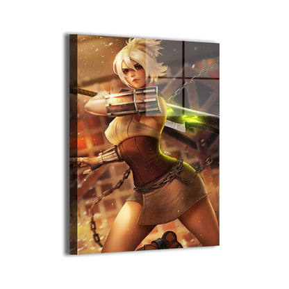 riven by nopeys; metallic sheen with floating mount hardware.