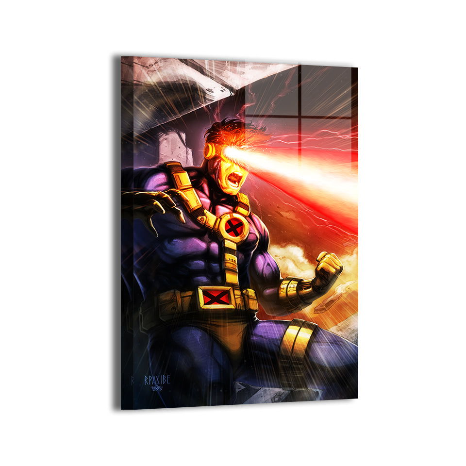 Cyclops by Ryan Pasibe, colors by Brian Valeza; metallic sheen, ready to hang.