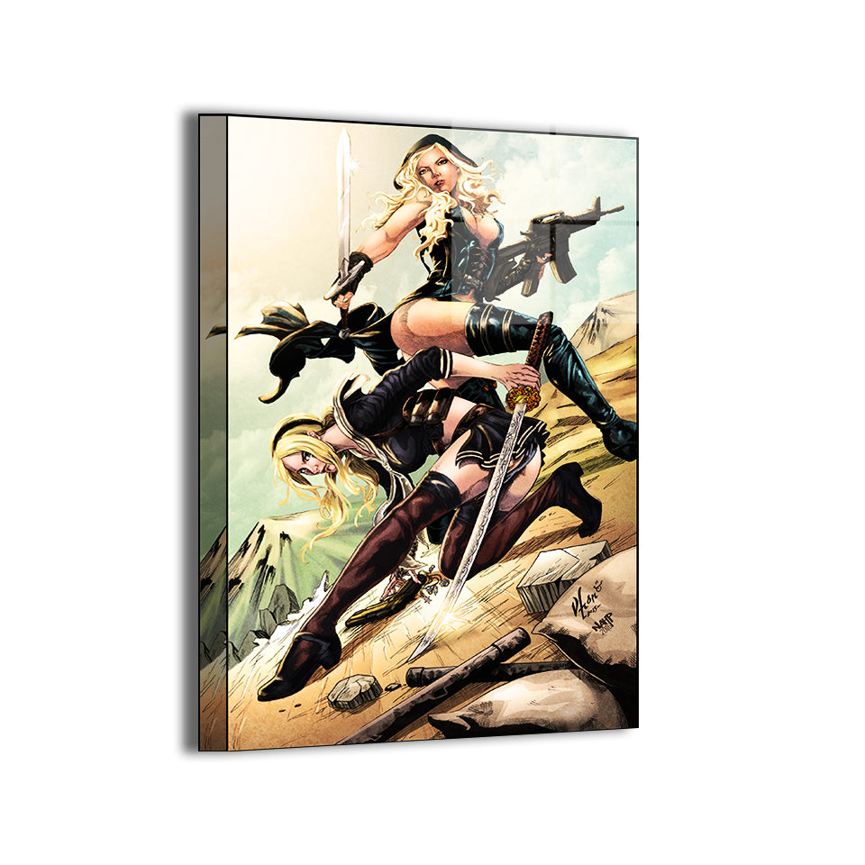 metallic sucker punch artwork with detailed lighting and strong color depth.