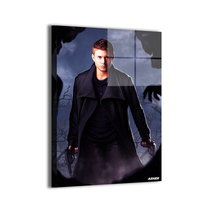 Dean Winchester by Ben Asher; modern metallic sheen, ready to hang.