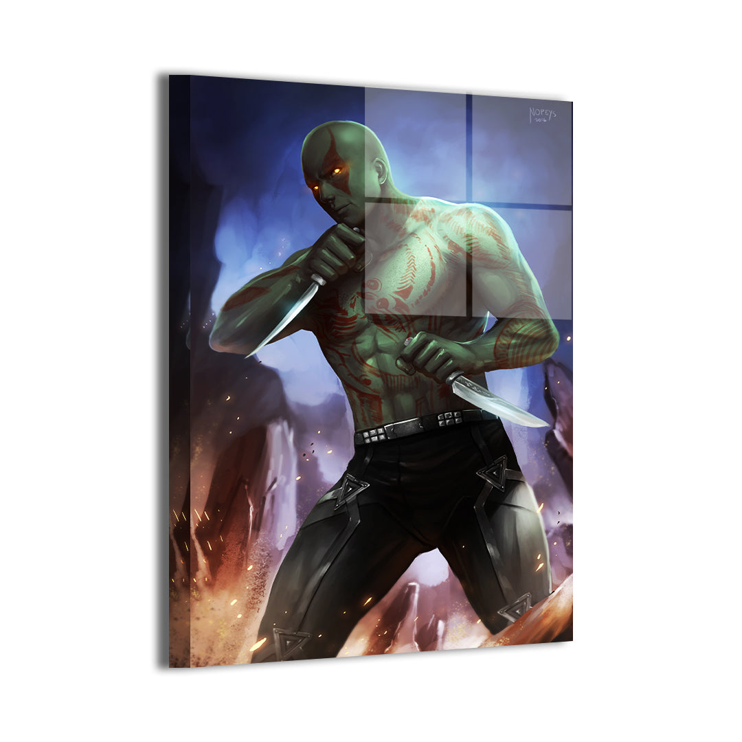 drax by nopeys; sleek metallic sheen, ready to hang.