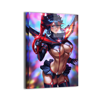 Durable aluminum print of Ryuko Matoi with Scissor Blade; modern sheen; art by Nopeys.
