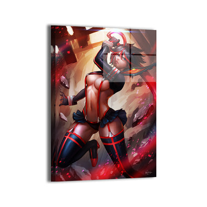 ryuko matoi by nopeys; metallic sheen and motion effects, ready to hang.