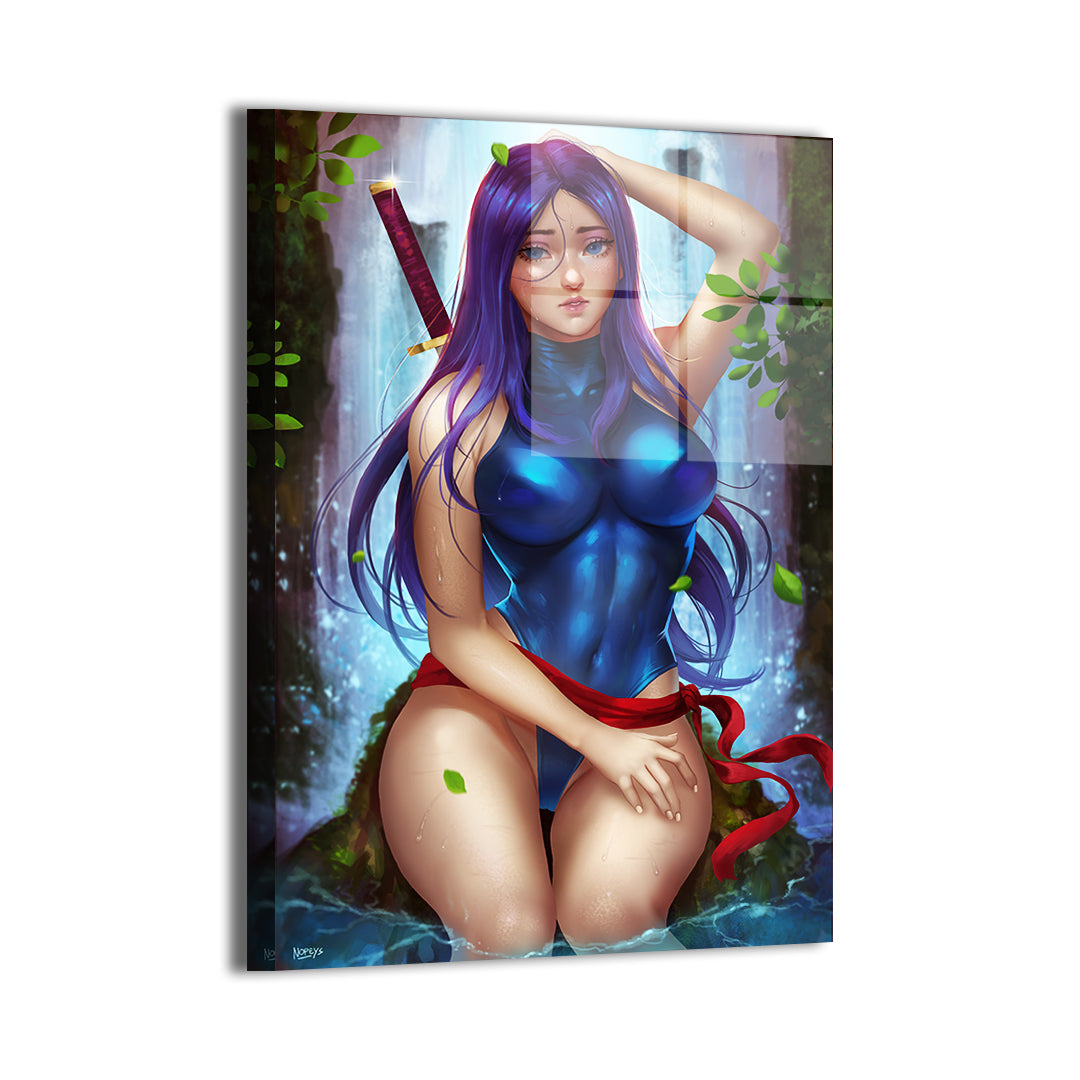 psylocke by nopeys; sleek metallic sheen, ready to hang.