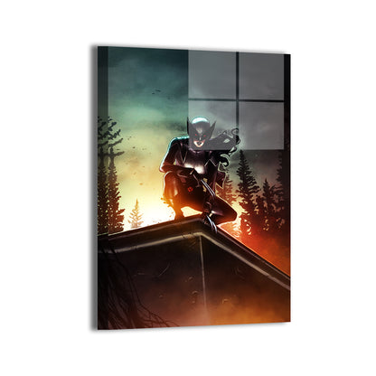 Silent Talons Vigil Metal — X-23 (Laura Kinney) from X-Men, art by Ryan Pasibe, colors by Marvin Tabacon; modern sheen, ready to hang.