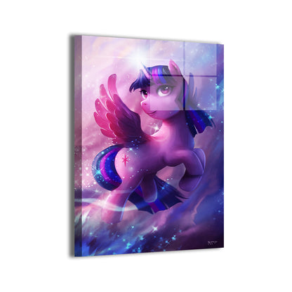 Starlit Spark Metal Print — Twilight Sparkle fan art with radiant energy and modern metallic sheen; ready to hang.