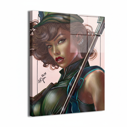 Steadfast Field Commander metal print — Lady Jaye, artwork by Aurelio Rigoni; modern finish, ready to hang.