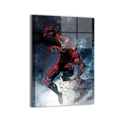 Symbiote Frenzy Metal Print — Carnage from Marvel Comics, art by Don Mark Noceda, colors by Nestor Redulla Jr.; modern sheen, ready to hang.