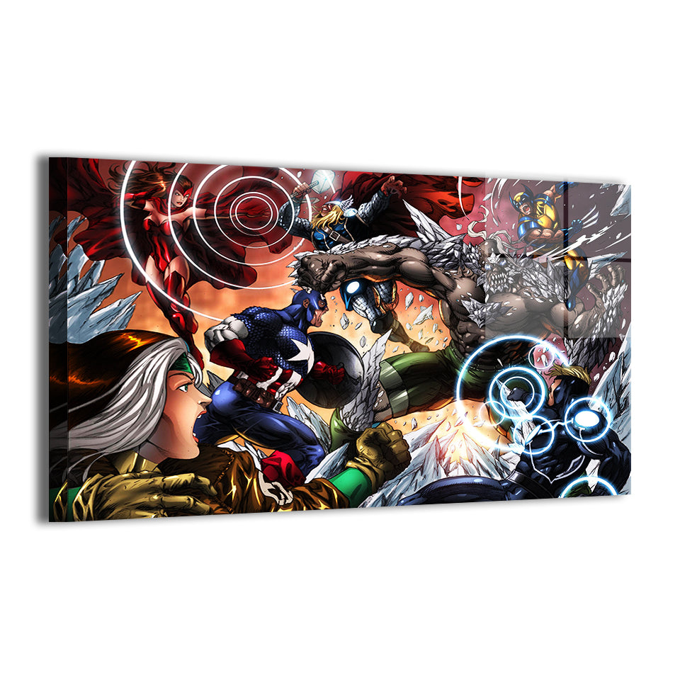 Avengers vs Doomsday by Verry Woong and Bryan Arfel Magnaye; modern metallic sheen, ready to hang.