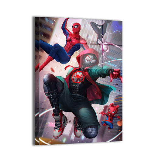 Web-Verse Alliance heroes with reflections and metallic sheen; art by Nopeys.