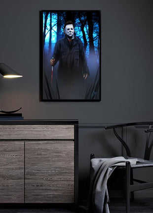Michael Myers Halloween Art | Acrylic, Metal & Canvas - Snapping Turtle Gallery