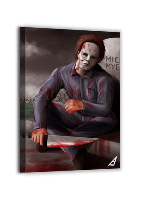 Michael Myers Wall Art | Horror Icon Fan Art | Snapping Turtle Gallery [variant_option1] Print, Premium Wall Art by Snapping Turtle Gallery