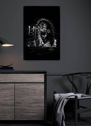 Michael Jackson White Lines Wall Art