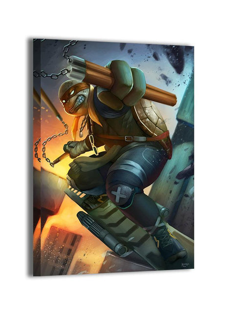 Michelangelo Wall Art | TMNT Fan Art | Snapping Turtle Gallery [variant_option1] Print, Premium Wall Art by Snapping Turtle Gallery