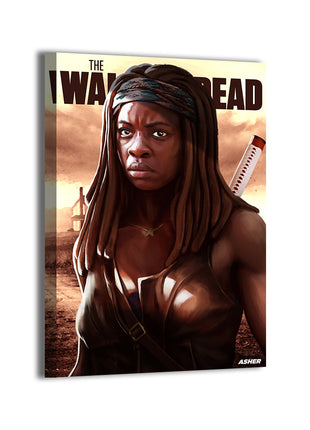 Michonne Wall Art | Walking Dead HD Acrylic, Metal & Canvas Print - Snapping Turtle Gallery