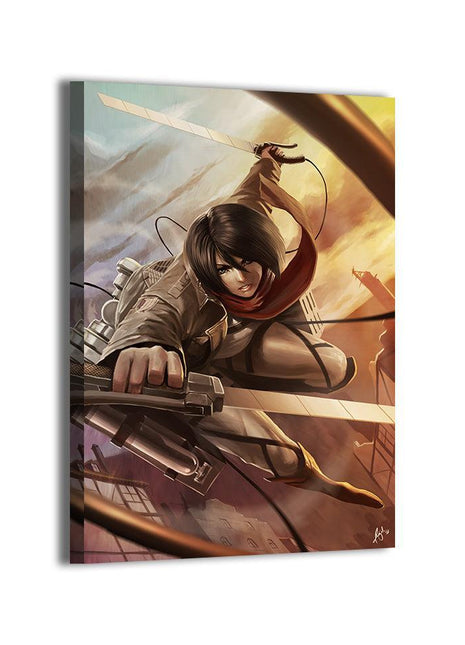 Mikasa Ackerman Wall Art | Attack on Titan Acrylic, Metal & Canvas - Snapping Turtle Gallery