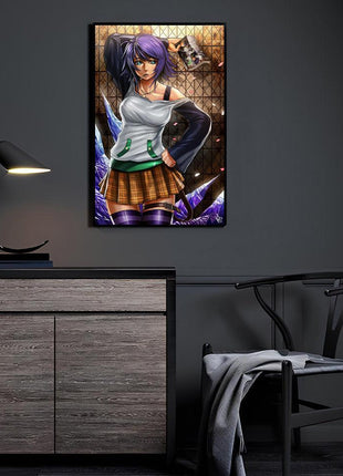Mizore Shirayuki Wall Art | Rosario + Vampire Acrylic & Canvas - Snapping Turtle Gallery