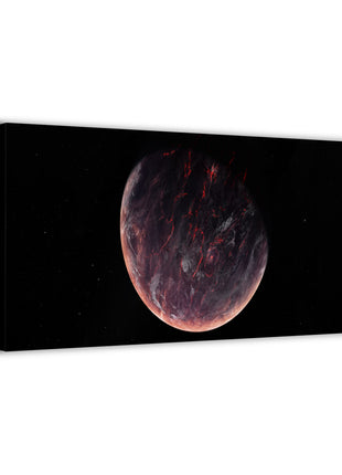 Space Wall Art | Molten ExoWorld Lava Planet Acrylic, Metal & Canvas - Snapping Turtle Gallery