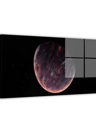 Space Wall Art | Molten ExoWorld Lava Planet Acrylic, Metal & Canvas - Snapping Turtle Gallery