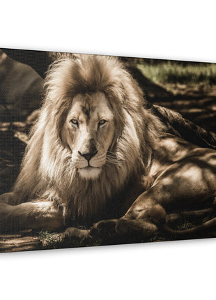 Monarch’s Rest – Great Lion Under a Tree Wall Art | STG Collection [variant_option1] Print, Premium Wall Art by Snapping Turtle Gallery