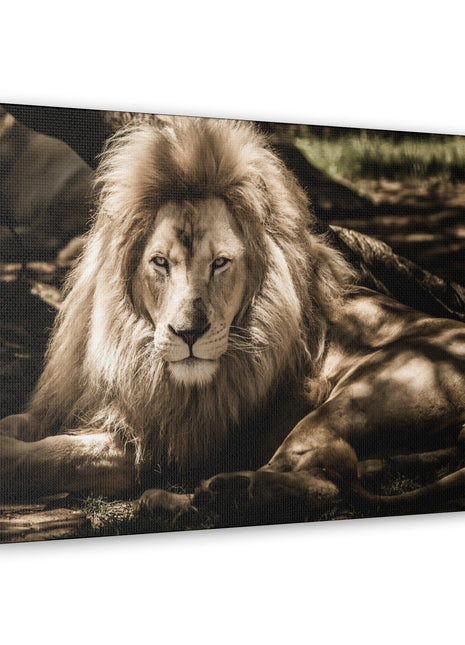 Monarch’s Rest – Great Lion Under a Tree Wall Art | STG Collection - Snapping Turtle Gallery
