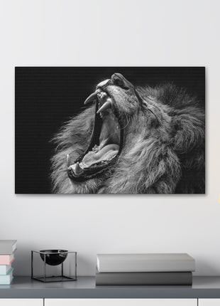 Monochrome Roar – Black & White Lion Wall Art | STG Collection - Snapping Turtle Gallery