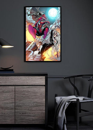 Spider-Man & Black Cat Art | Marvel HD Acrylic, Metal & Canvas Print - Snapping Turtle Gallery