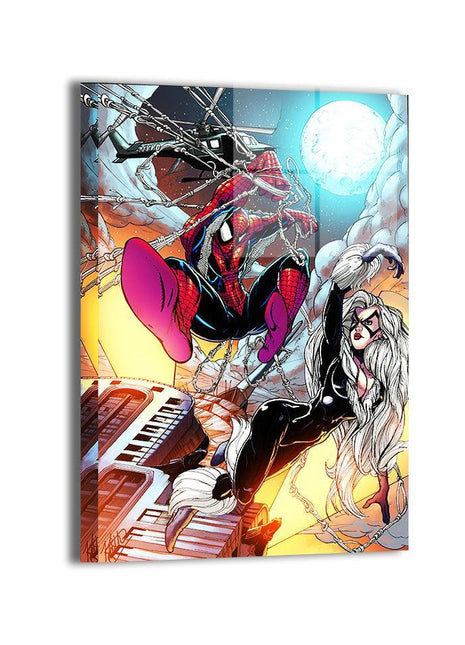 Spider-Man & Black Cat Art | Marvel HD Acrylic, Metal & Canvas Print - Snapping Turtle Gallery